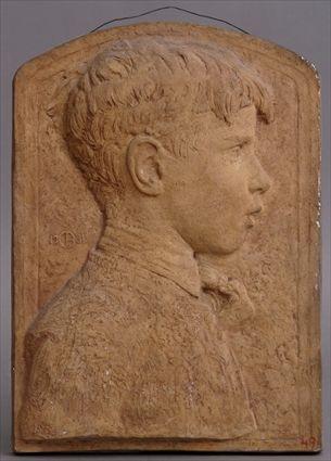 Appraisal: CHESTER BEACH - ROBERT MCDONALD Terracotta relief plaque x in