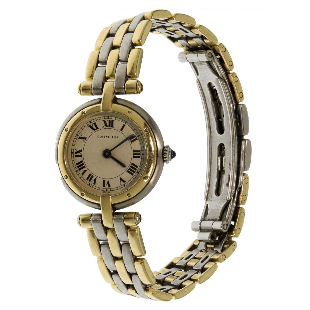 Appraisal: CARTIER PANTHERE VENDOME WRISTWATCHSerial stainless steel and kt yellow gold