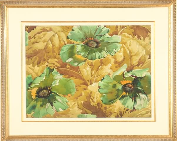 Appraisal: Floral watercolor x sight SLR H Leith-Ross Artist American -