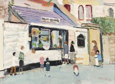 Appraisal: Fred Yates British - Fruit Centre Shop Front oil on