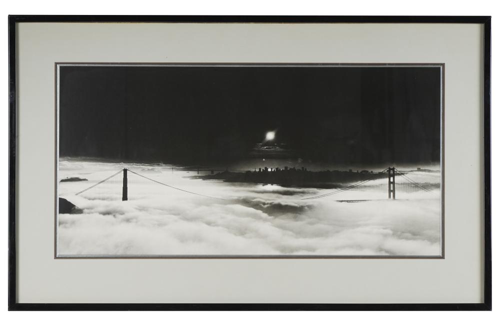 Appraisal: GOLDEN GATE BRIDGE IN FOGphoto print x inches sight x