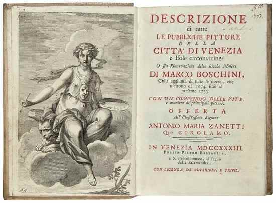 Appraisal: Boschini Marco Descrizione di tutte le Pubbliche Pitture della Citta'