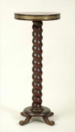 Appraisal: Victorian Mahogany Spiral-Turned Pedestal in in diam