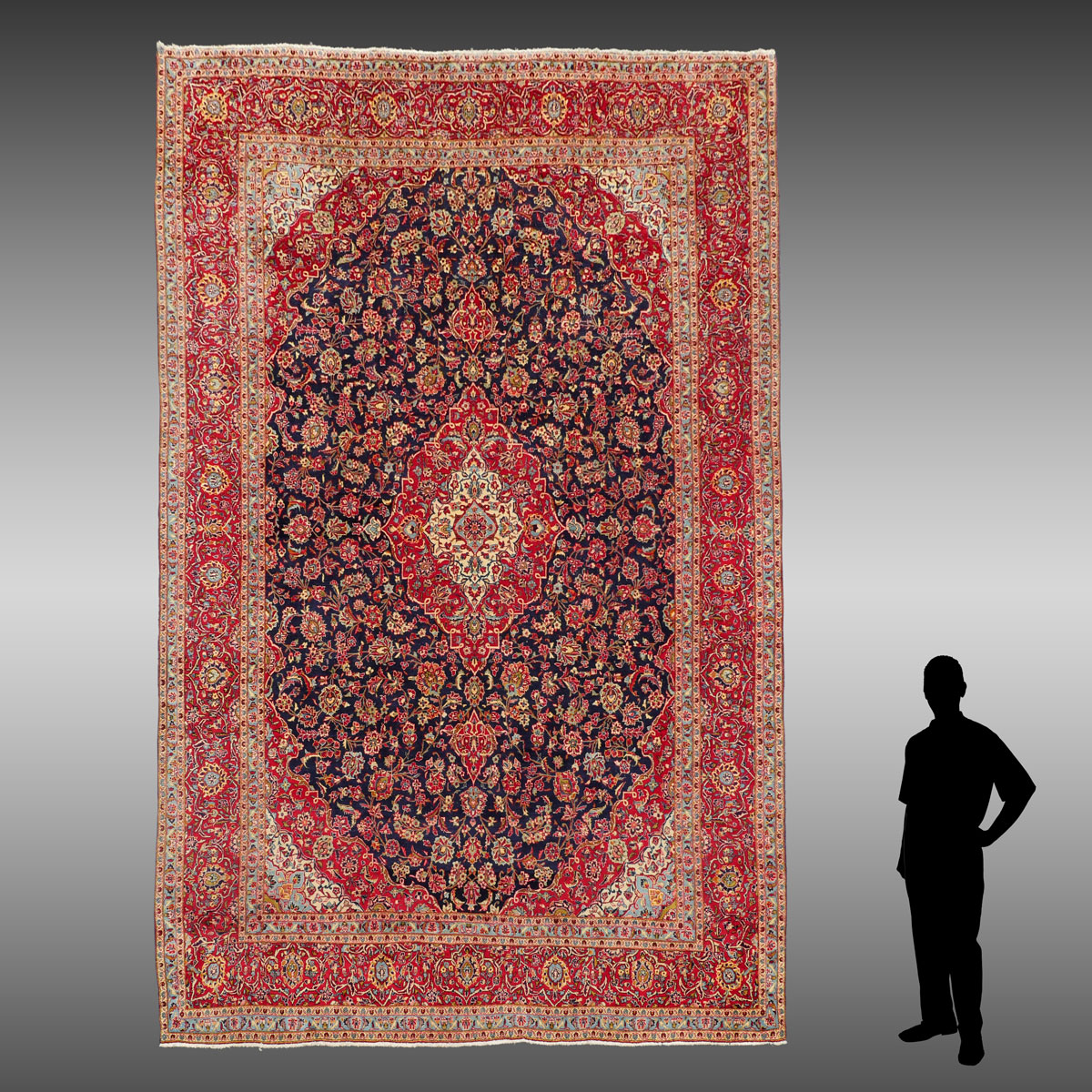 Appraisal: PERSIAN HAND KNOTTED WOOL RUG ' '' X ' ''