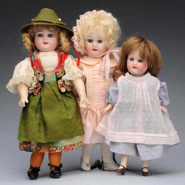 Appraisal: Lot of German Bisque Dolls A M with lovely bisque