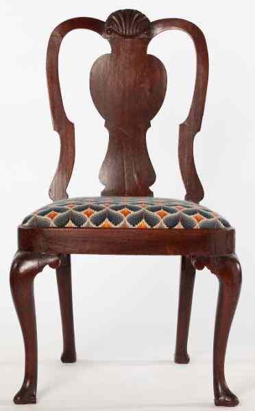 Appraisal: New York Queen Anne Side Chaircirca walnut with white pine