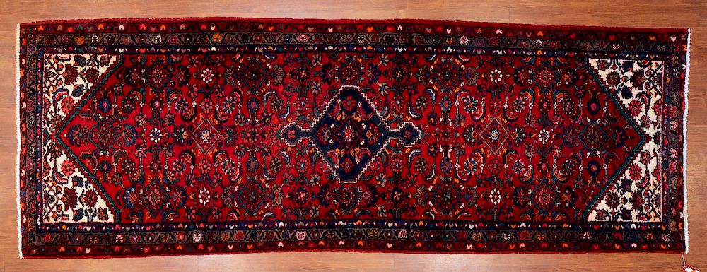 Appraisal: Hamadan Runner Persia x second half- th century hand-knotted Condition