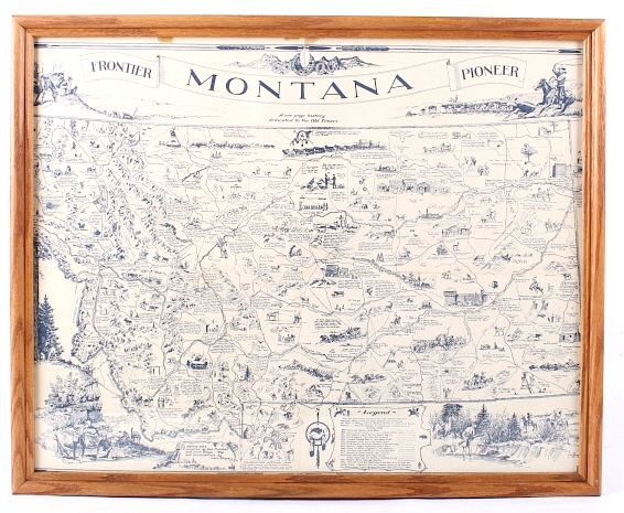 Appraisal: Irvin Shope Antique Montana Pictorial Map Featured in this lot