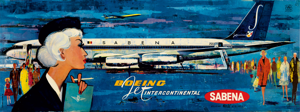 Appraisal: VANDEN EYNDE DATES UNKNOWN BOEING JET INTERCONTINENTAL SABENA x inches