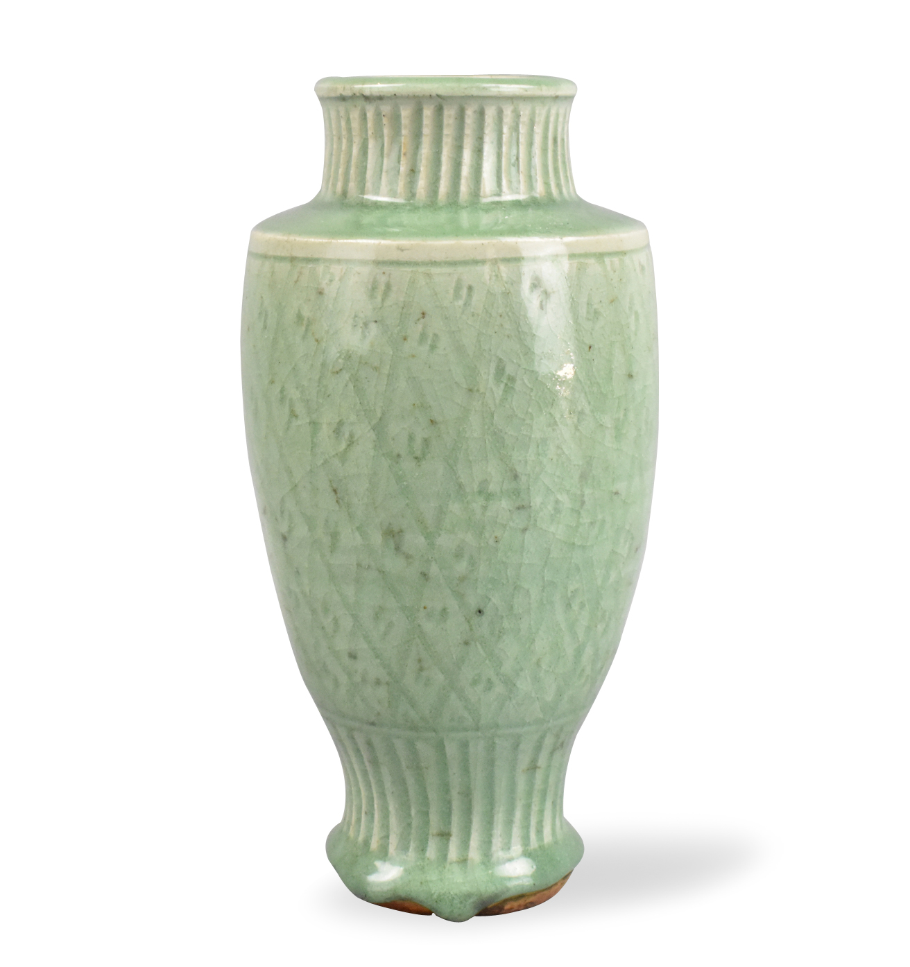 Appraisal: A Chinese longquan ware celadon glazed vase dating from the