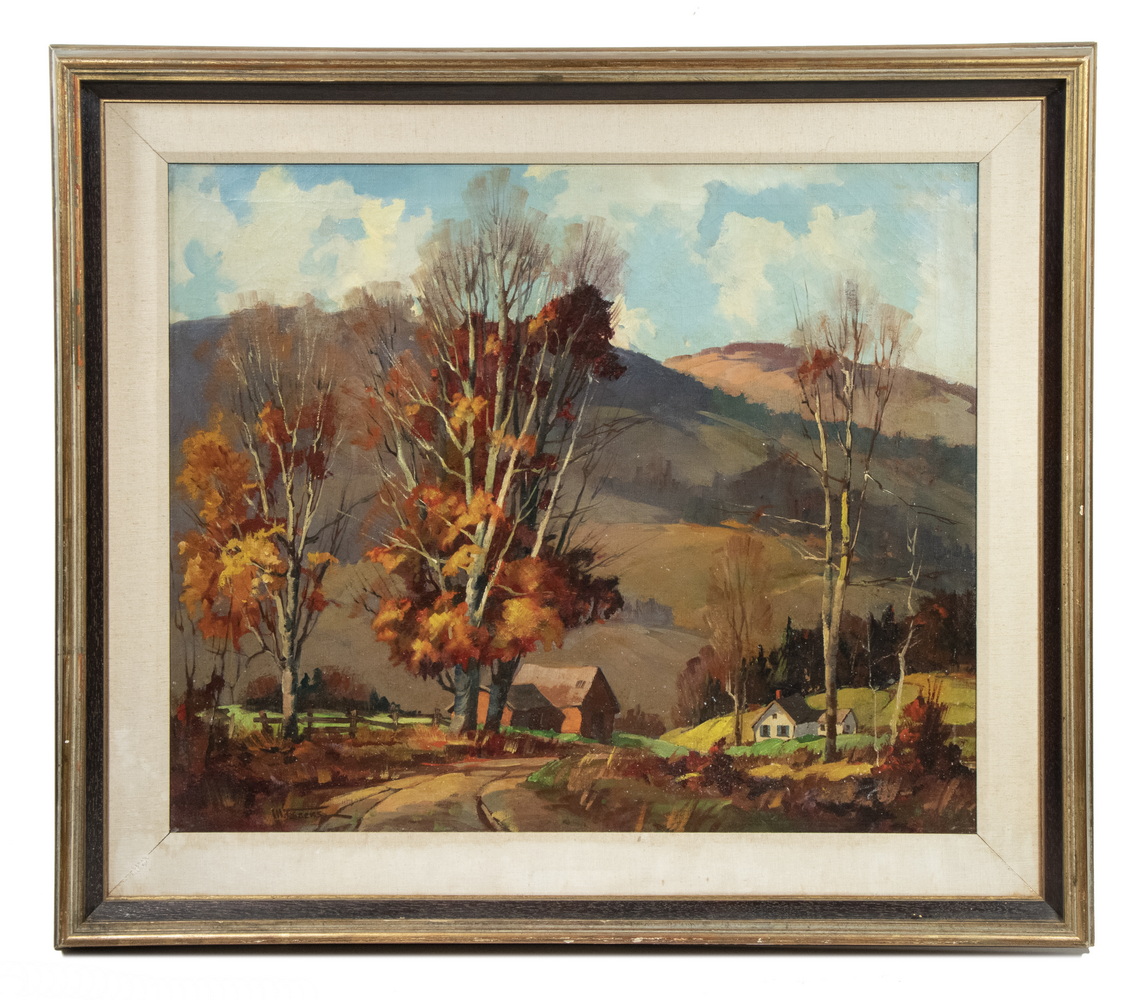 Appraisal: WALTER THOMAS SACKS NY - Fall in New England oil