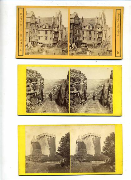 Appraisal: pieces Photographs - th-Century Stereoviews Irish Scottish subjects ca City