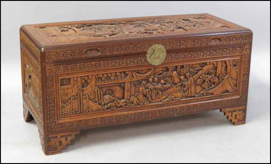 Appraisal: ASIAN CARVED CHEST ''x ''x '' Condition No Specific Condition