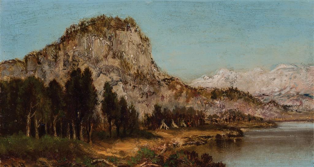 Appraisal: RALPH ALBERT BLAKELOCK American - Western Landscape oil on paper