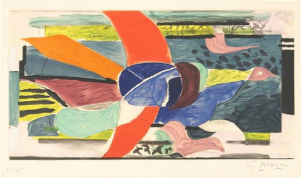 Appraisal: After Georges Braque French - L'Oiseau Multicolore MA c Aquatint