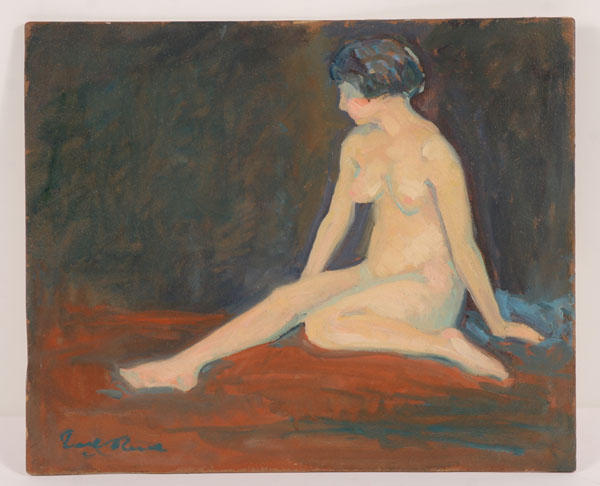 Appraisal: Doel Reed American - Seated Nude Female oil on board