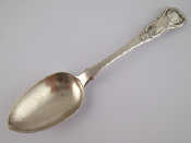 Appraisal: A Georgian silver single struck King's pattern tablespoon James McKay