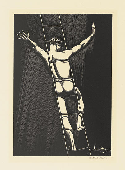 Appraisal: ROCKWELL KENT Hail and Farewell Wood engraving x mm x