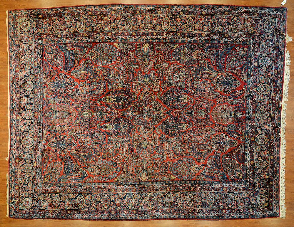 Appraisal: Antique Sarouk carpet approx x Persia circa Condition Even wear