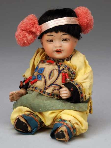 Appraisal: Rare Kestner Oriental All Bisque Baby Description Germany Ca Yellow