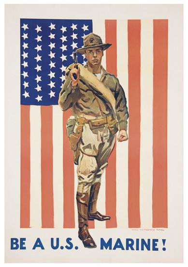 Appraisal: FLAGG James Montgomery - BE A U S MARINE Lithograph