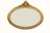 Appraisal: MIRROR - Circa oval wall mirror deep molded gesso and