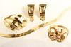 Appraisal: JEWELRY LOT - Five piece lot of K yellow gold