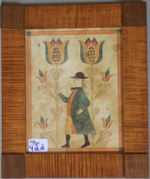 Appraisal: Pamela Godillot American th c watercolor fraktur x