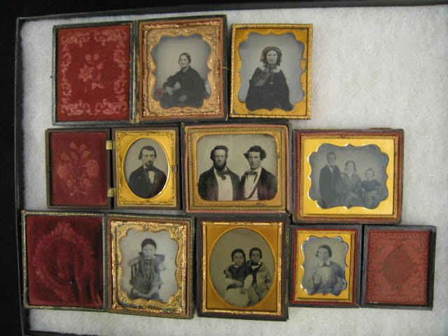 Appraisal: Collection of Ambrotype Images of Men women children in original