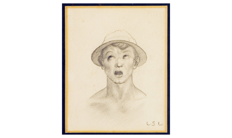 Appraisal: Laurence Stephen Lowry - Early Original Pencil Sketch Monogramed L