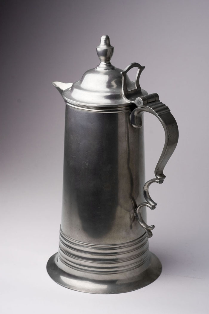 Appraisal: PEWTER FLAGON ISRAEL TRASK - Beverly Massachusetts circa - Maker's