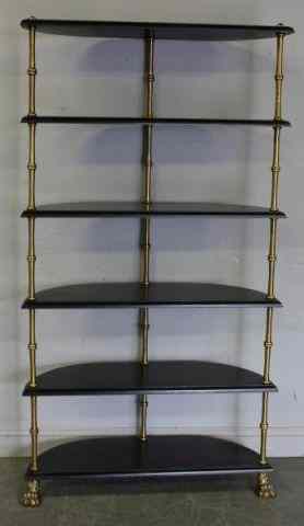 Appraisal: Lacquer and Brass Baker's Rack From an East th Street