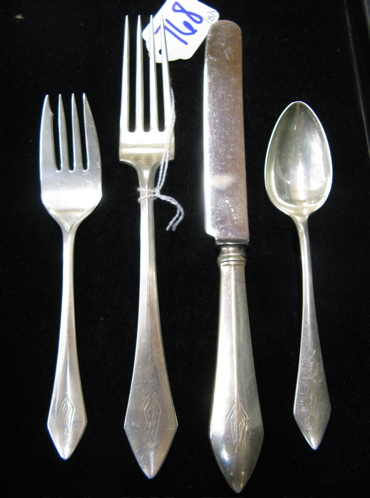 Appraisal: PIECE STERLING SILVER FLATWARE SET by Durgin Division of the