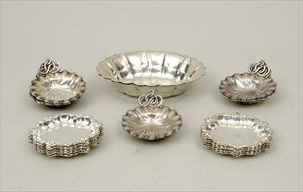 Appraisal: Twelve Gorham Sterling Silver Leaf-Form Small Dishes Together with eleven