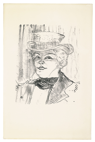 Appraisal: HENRI TOULOUSE-LAUTREC Madame R jane Lithograph printed in black on