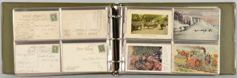 Appraisal: Large Postcard Album Description Includes holiday transportation and others Condition