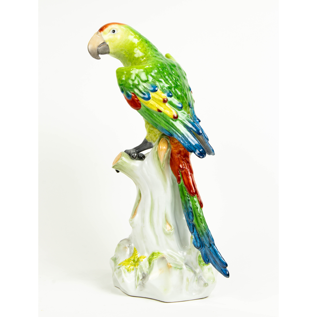 Appraisal: SPANISH BIDABOA PORCELAIN FIGURE OF A PARROT Spanish Bidaboa porcelain