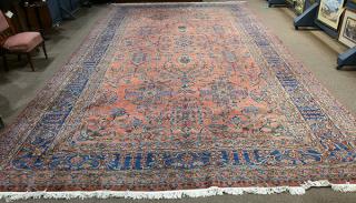 Appraisal: Semi antique Persian Sarouk carpet circa Semi antique Persian Sarouk