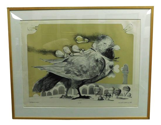 Appraisal: Robert A Nelson American b lithograph Edison's Bird c ed