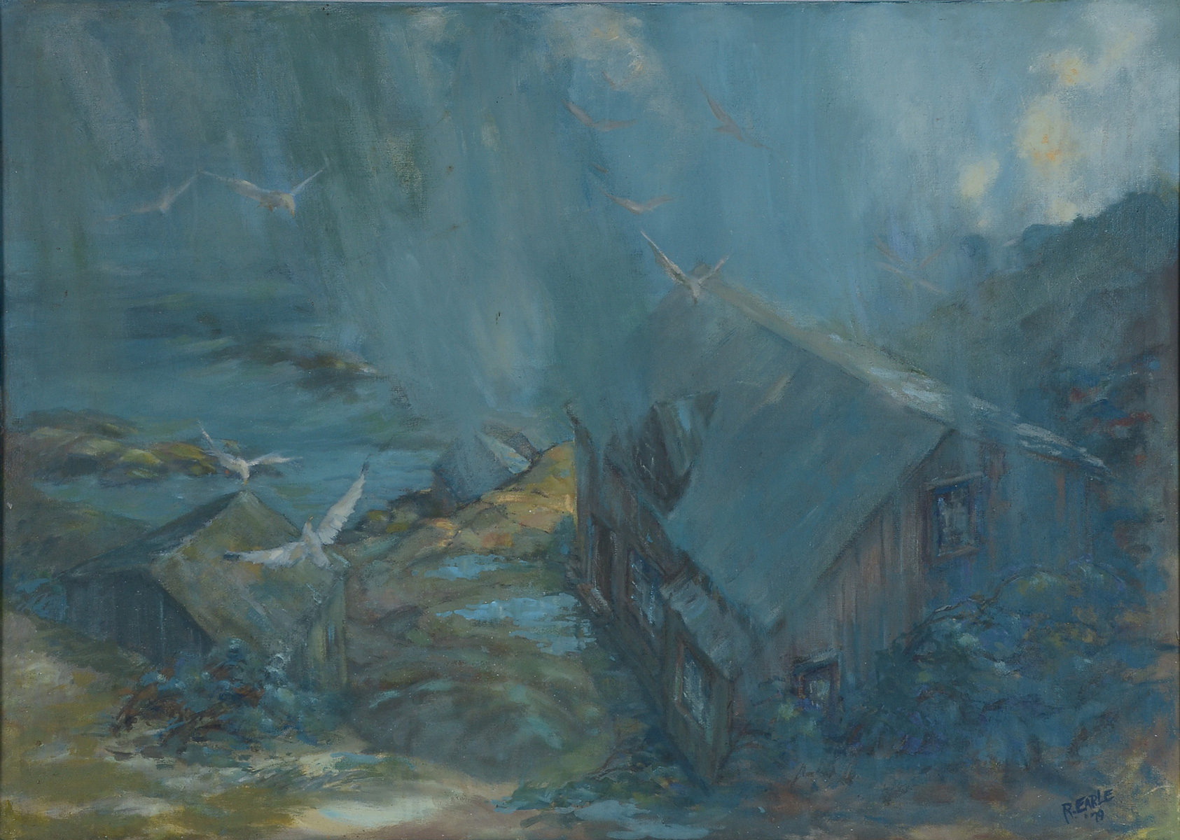 Appraisal: EARLE Robert American ''The Rain in Maine'' also known as