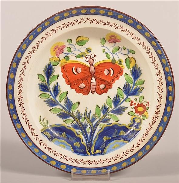 Appraisal: Gaudy Dutch China Butterfly Pattern Plate Gaudy Dutch Butterfly Pattern