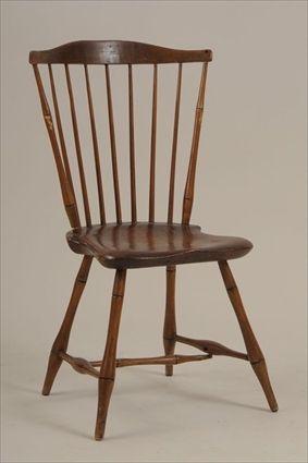 Appraisal: American Windsor Comb-Back Side Chair x x in