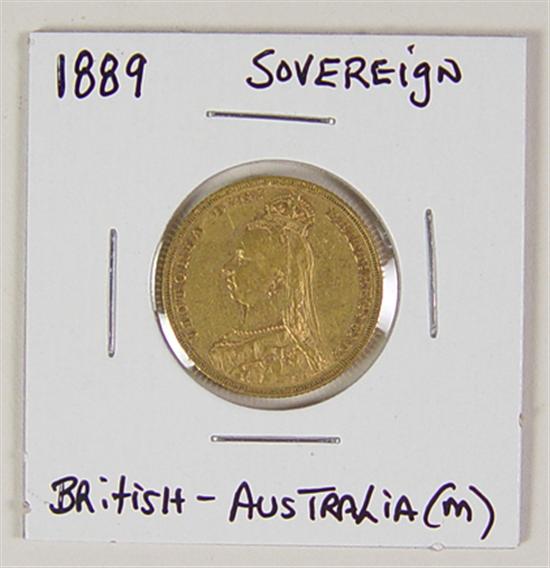 Appraisal: Gold Sovereign Great Britain Melbourne Australia Obverse Queen Victoria Grades