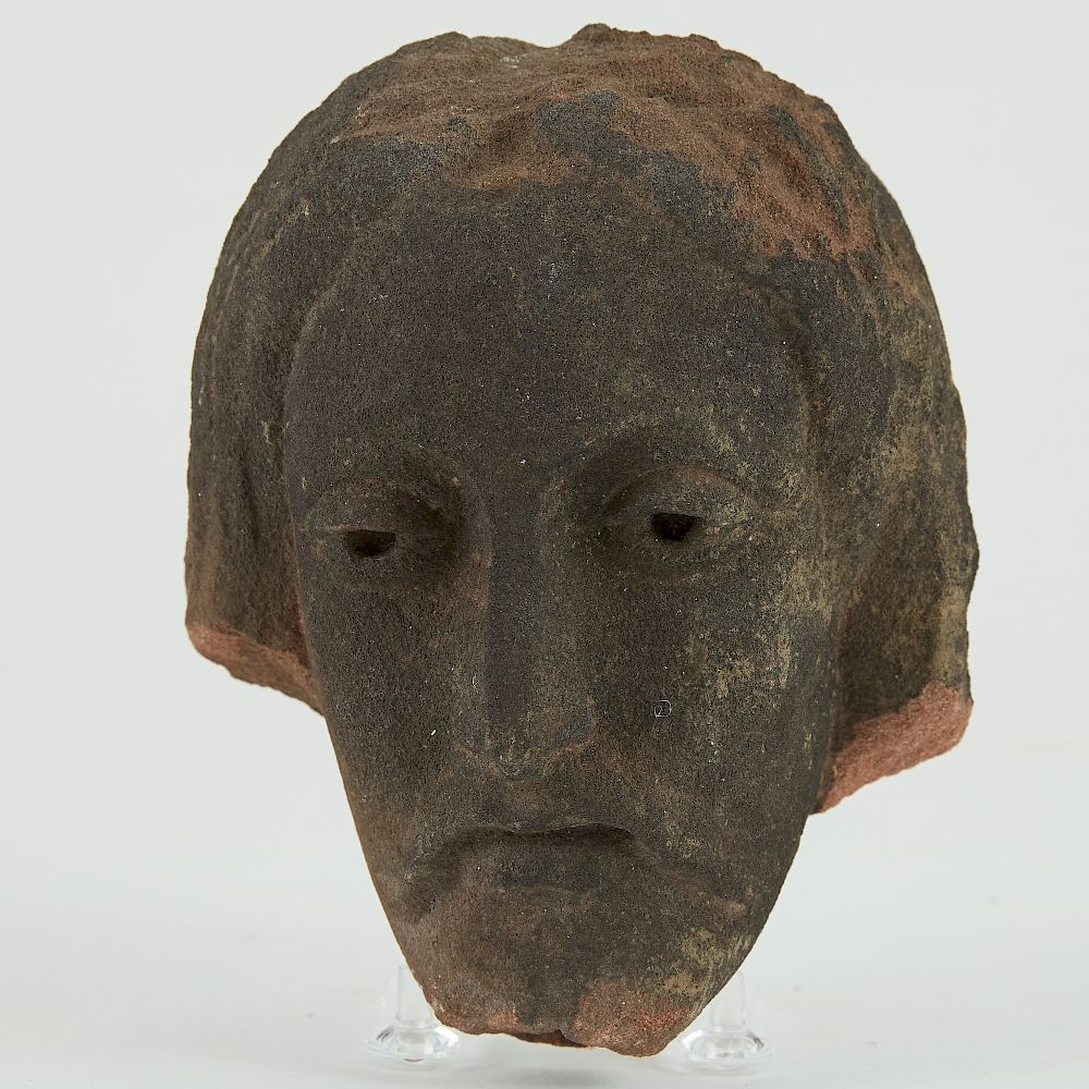 Appraisal: Welsh Medieval Stone Head of Jesus th- th c Medieval