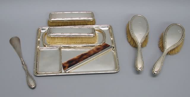 Appraisal: Mappin Webb London including large oblong tray small trays clothes