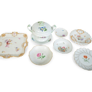 Appraisal: A Group of Miscellaneous Meissen Porcelain Dinnerware TH CENTURY various