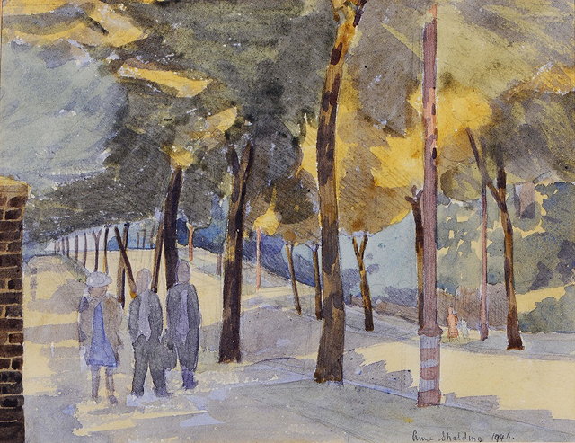 Appraisal: ANNE SPALDING b 'Ladbroke Grove I' signed and dated watercolour