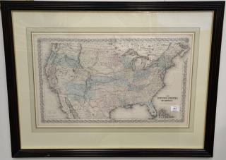 Appraisal: Two hand colored engraved double page large folio maps including