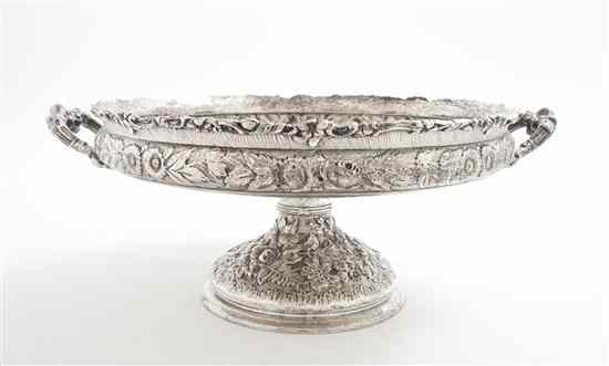 Appraisal: An American Sterling Silver Cake Plate Tiffany Co the circular