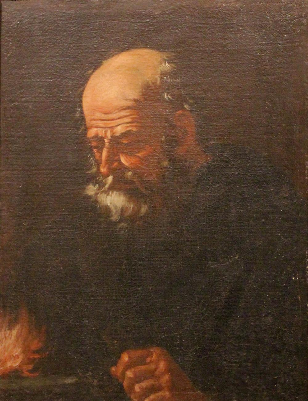 Appraisal: ITALIAN SCHOOL TH CENTURY FIGURE OF A MAN Oil on